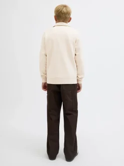 Sale Jack & Jones Junior Soho Quarter Zip Sweatshirt, , 164 cm Moonbeam