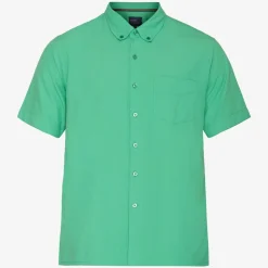 Hot Signal Solid Seersucker Skjorte, , XL Bottle Green