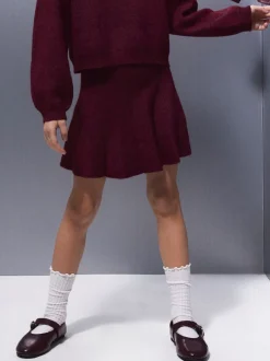 Discount Name It Sonia Knit Nederdel, , 134 cm Burgundy