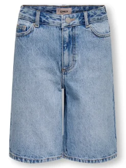 KIDS ONLY Sonny Wide Denim Shorts, , 140 cm*Børn Nederdele & Shorts