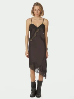 New Neo Noir Sorelle Lace Kjole, , 38 Dark Brown