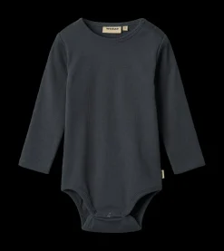 Wheat Spencer Langærmet Rib Body, , 74 cm*Børn Bodies & Heldragter