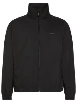 Clearance Calvin Klein Stand Collar Windbreaker Jakke, , XL Black