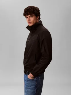 Clearance Calvin Klein Stand Collar Windbreaker Jakke, , XL Black