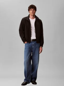 Clearance Calvin Klein Stand Collar Windbreaker Jakke, , XL Black