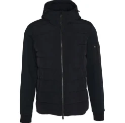 Sale Barbour International Stanley Hooded Quilted Sweatshirt, , M Black