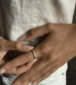 New byBiehl Stardust Flow Ring, , 54 Gold Plated