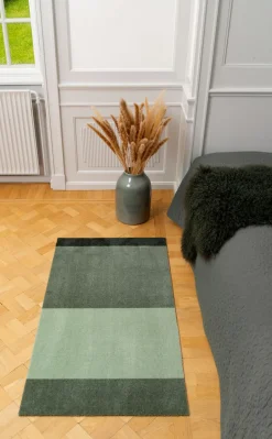 New Tica Copenhagen Stripe Horisontal Gulvtæppe, , 67x120 cm Grøn/Støvet/Mørk Grøn