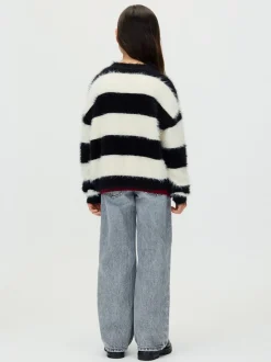 Calvin Klein Striped Striktrøje, , 152 cm*Børn Strik & Sweatshirts