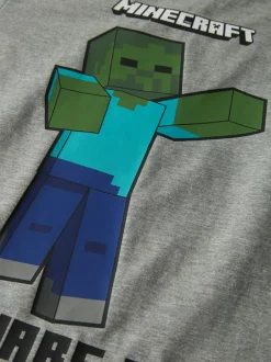 New Name It Sumba Minecraft T-shirt, , 146-152 cm Grey Melange