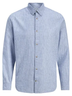 Discount Jack & Jones Junior Summer Linen Blend Skjorte, , 164 cm Infinity Stripes