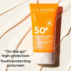 Sale Clarins Sun Body Youth Protecting Solcreme, +, 150 ml SPF 50
