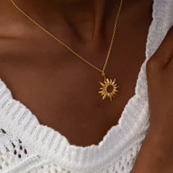 Online byBiehl Sun Wild Large Vedhæng, Gold Plated