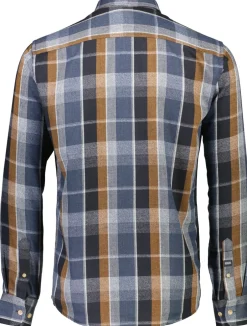 Discount Bison Super Soft Check Skjorte, , L Navy