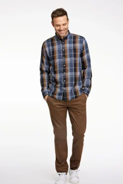 Discount Bison Super Soft Check Skjorte, , L Navy