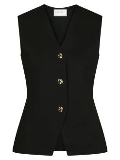Best Neo Noir Sway Smooth Knit Vest, , 38 Black