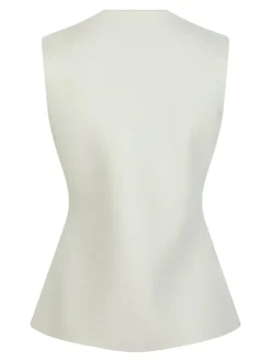 Sale Neo Noir Sway Smooth Knit Vest, , 40 Off White