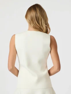 Sale Neo Noir Sway Smooth Knit Vest, , 40 Off White