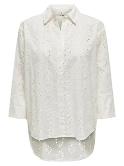 New JDY Tallie Skjorte, , L Cloud Dancer/Broderie Anglaise
