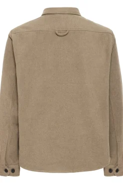 Clearance Solid Tam Overskjorte, , L Bungee Cord Melange
