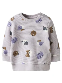 Hot Name It Tammie O-Neck Sweatshirt, , 80 cn Lilac Marble