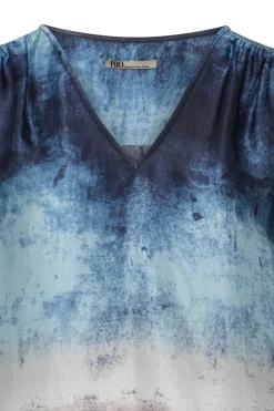 Online PBO Tandora Bluse, , 38 Blue Mix