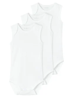 Name It Tank Solid 3-pak Body, , 86 cm*Børn Bodies & Heldragter