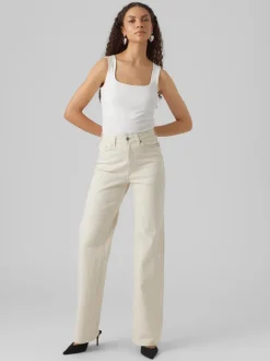 Clearance Vero Moda Tessa Højtaljede Jeans, , W31/L34 Ecru