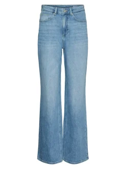 Hot Vero Moda Tessa Højtaljede Wide Jeans, , W30/L32 Medium Blue Denim
