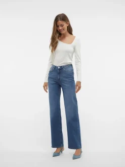 New Vero Moda Tessa Wide Jeans, , W31/L32 Medium Blue Denim