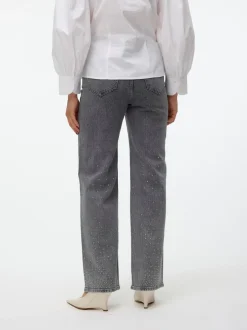 New Vero Moda Tessa Wide Studs Jeans, , W33/L32 Light Grey Denim