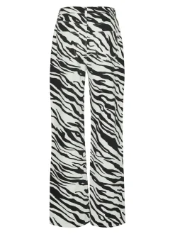 Vero Moda Tessa Wide Zebra Jeans, , W26/L32 Bright White