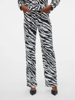 Vero Moda Tessa Wide Zebra Jeans, , W26/L32 Bright White