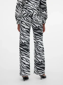 Vero Moda Tessa Wide Zebra Jeans, , W26/L32 Bright White