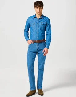 Online Wrangler Texas Low Stretch Jeans, , W33/L30 Desert Mirage