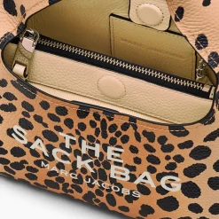 Hot Marc Jacobs The Cheetah Leather Mini Sack Taske, Black Multi