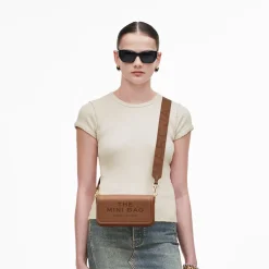 Clearance Marc Jacobs The Leather Mini Crossbody, Argan Oil