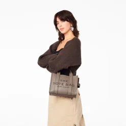 Online Marc Jacobs The Leather Small Tote Bag, Cement