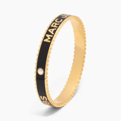 Clearance Marc Jacobs The Madallion Large Bangle, Sort/Guld