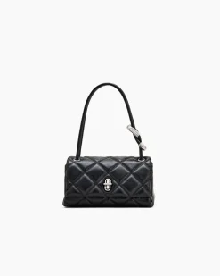 Discount Marc Jacobs The Quilted Mini Dual Skuldertaske, Black