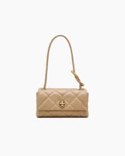 Discount Marc Jacobs The Quilted Mini Dual Skuldertaske, Camel