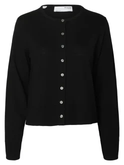Best Selected Women Thea Merino Cardigan, , L Black