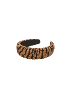 Best Beck Söndergaard Tigarea Wide Beaded Hårbøjle, Sugar Brown