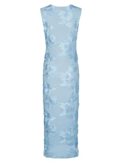 Neo Noir Tiranna Big Flower Mesh Kjole, , 40 Light Blue