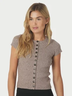 New Neo Noir Todda Knit Tee Bluse, , 38 Sand Melange