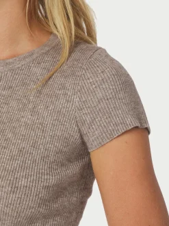 New Neo Noir Todda Knit Tee Bluse, , 38 Sand Melange