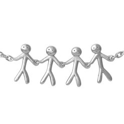 byBiehl Together Family 4 Armbånd, , 19,5 cm Sølv