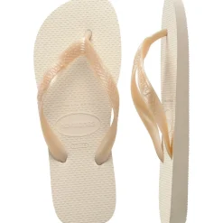 New Havaianas Top Senses Klipklapper, , 35/36 Beige Straw