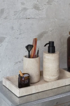 Best Mette Ditmer Travertine Tandbørsteholder, Linen