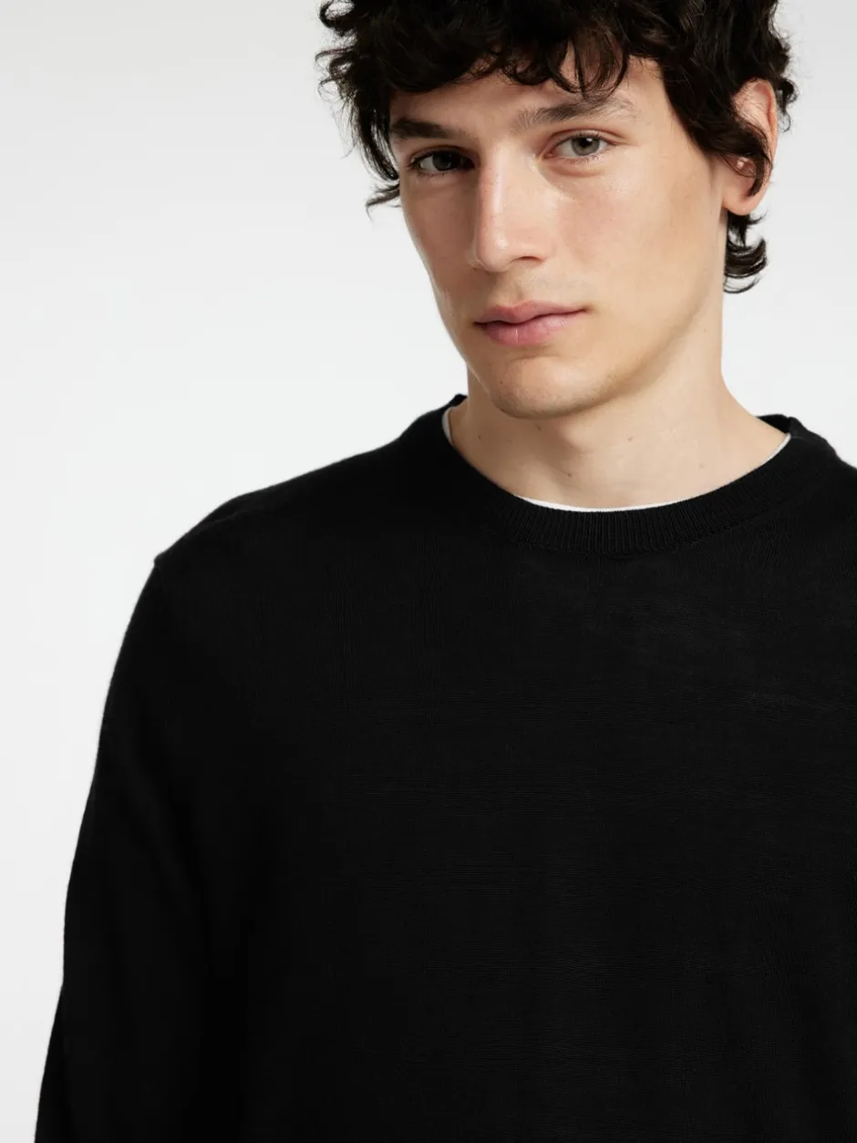Outlet Selected Homme Tray Merino Striktrøje, , XXL Black